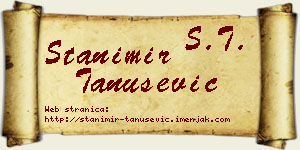 Stanimir Tanušević vizit kartica